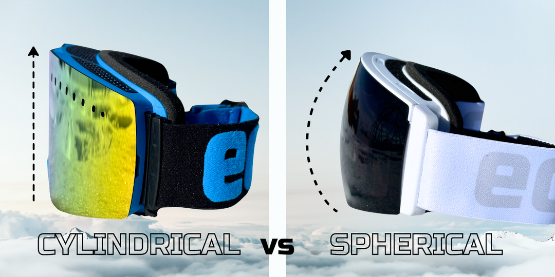 Ski & Snowboard Goggles Lens Guide - CYLINDRICAL VS. SPHERICAL