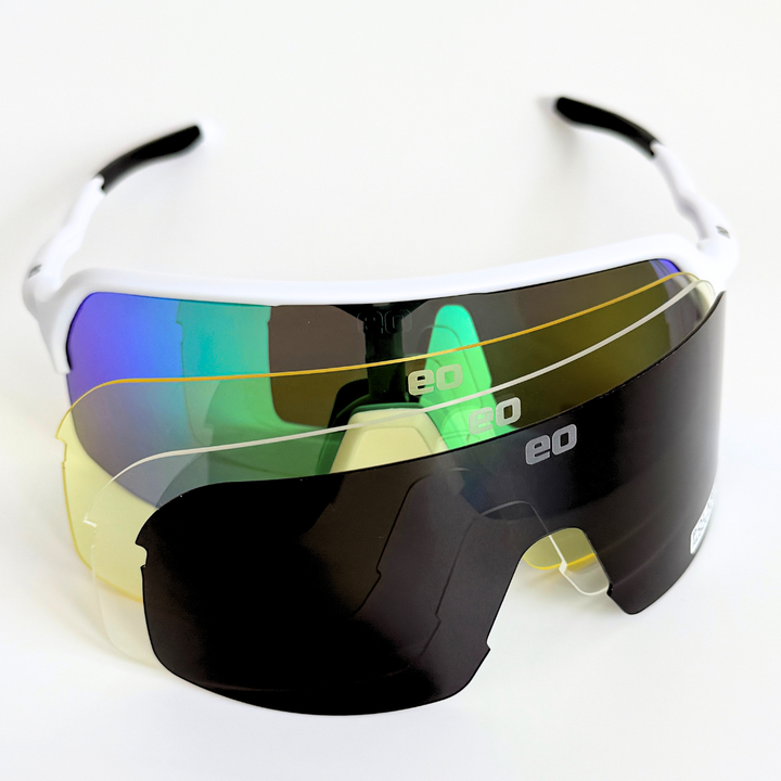 High Star sunglasses with 3 additional lenses - clear, amber, polarized gray