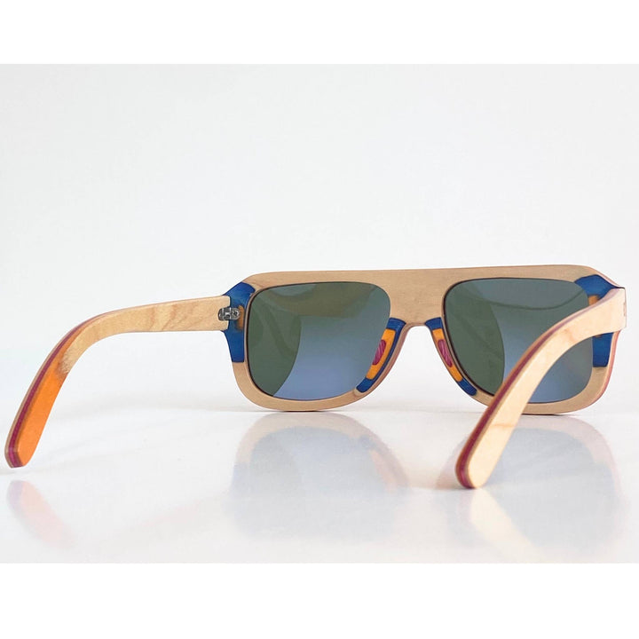 Th Rossi Kids Wood Sunglasses - Purple Lenses Rear