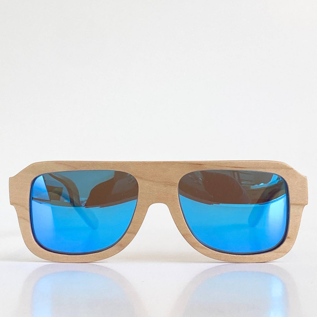 Th Rossi Kids Wood Sunglasses - Blue Lenses