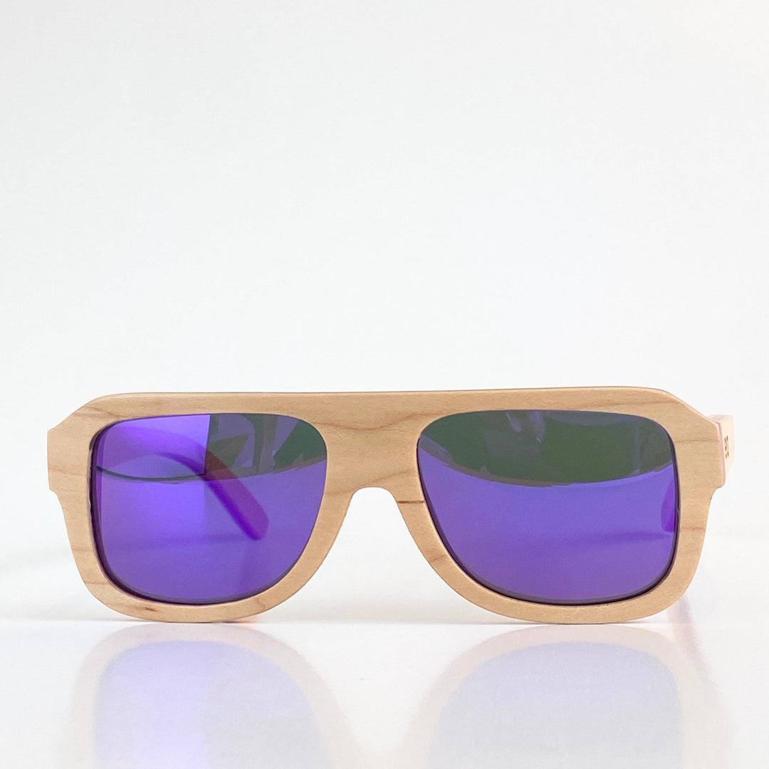 Th Rossi Kids Wood Sunglasses - Purple Lenses
