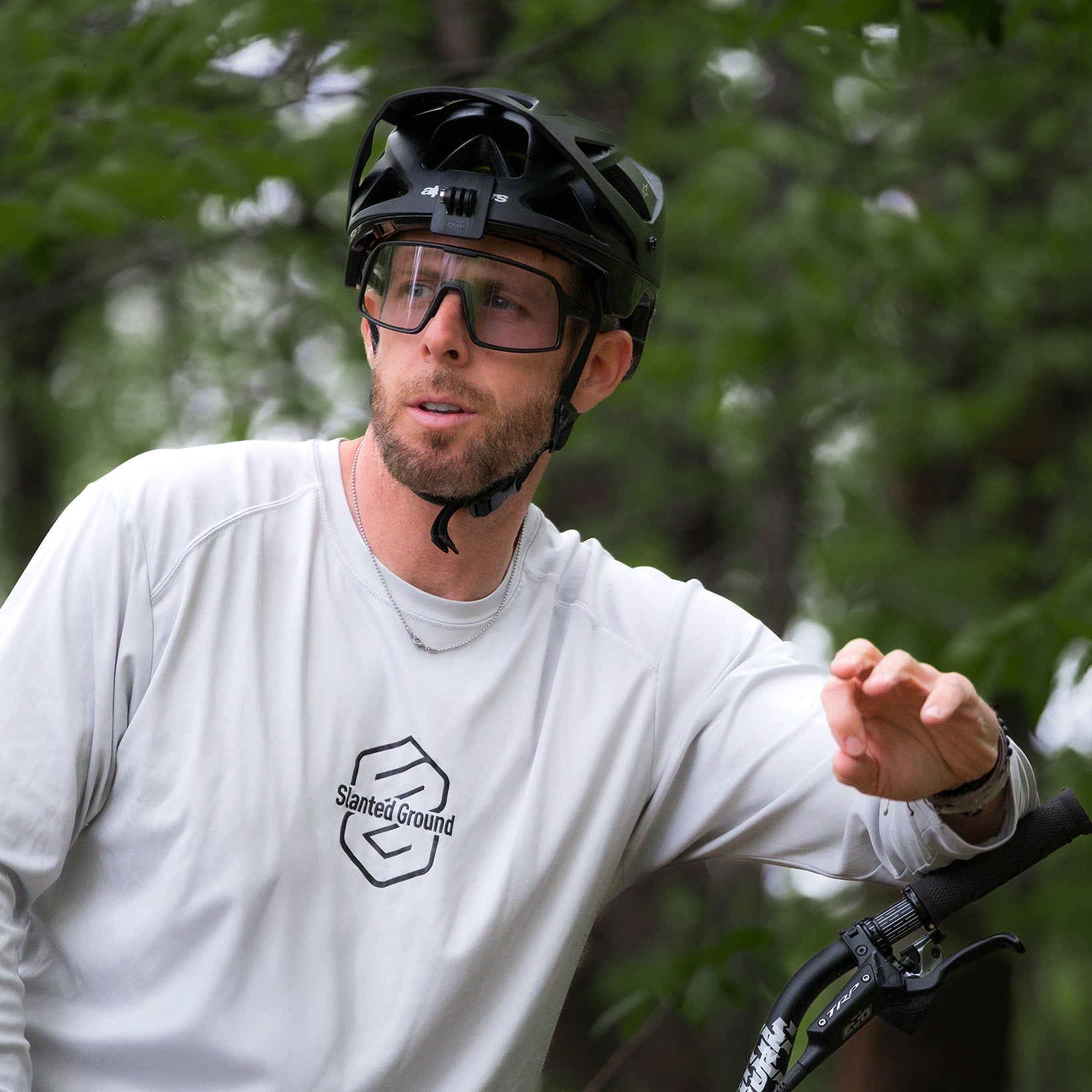 image of josh from slanted ground wearing his handsome Mojave light adaptive sunglasses